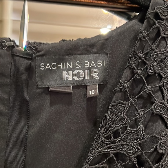 Women’s black lace dress sachin&babin noir size 10 - Picture 4 of 10